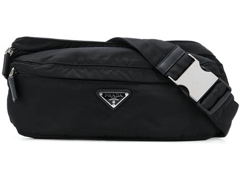 black prada fanny pack|prada fanny pack women's.